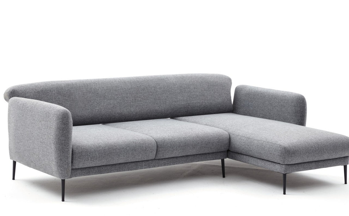 Corner sofa right with sleeping function Venus Gray