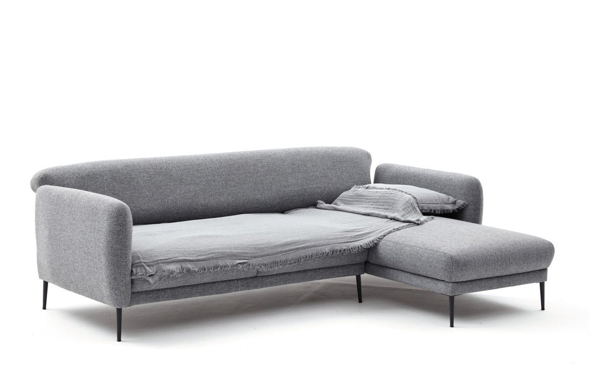 Corner sofa right with sleeping function Venus Gray