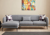 Corner sofa on the left with sleeping function Venus Gray