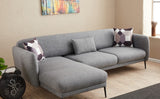 Corner sofa on the left with sleeping function Venus Gray