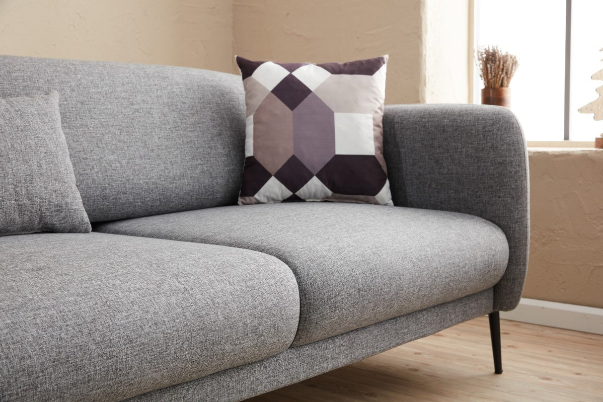 Corner sofa on the left with sleeping function Venus Gray