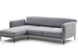 Corner sofa on the left with sleeping function Venus Gray