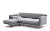 Corner sofa on the left with sleeping function Venus Gray