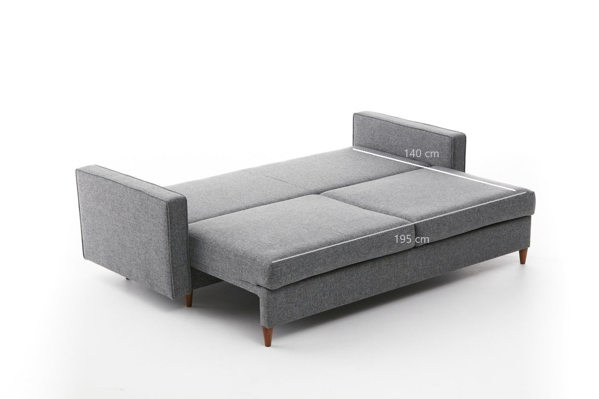 3-seater sofa bed Eva Gray