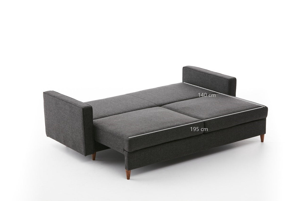 3-seater sofa bed Eva Anthracite