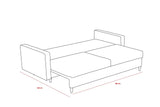 3-seater sofa bed Eva Crème