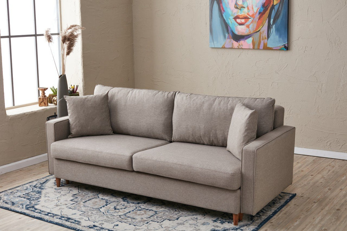 3-seater sofa bed Eva Crème