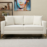 2-seater Bank Berlin cream gold