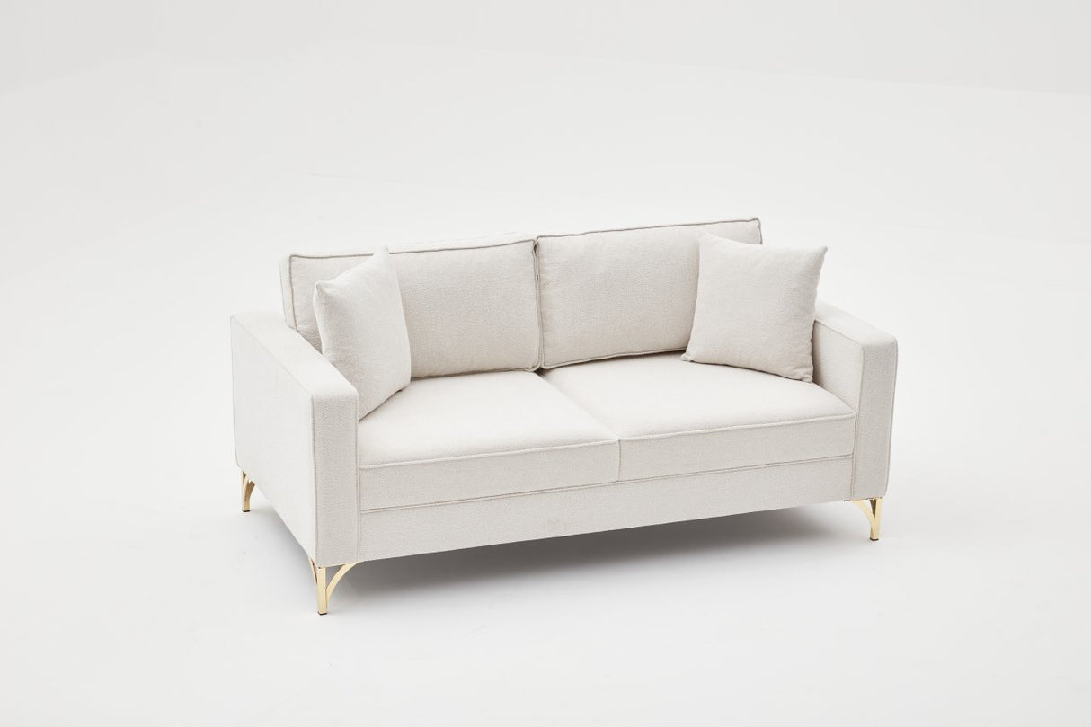 2-seater Bank Berlin cream gold