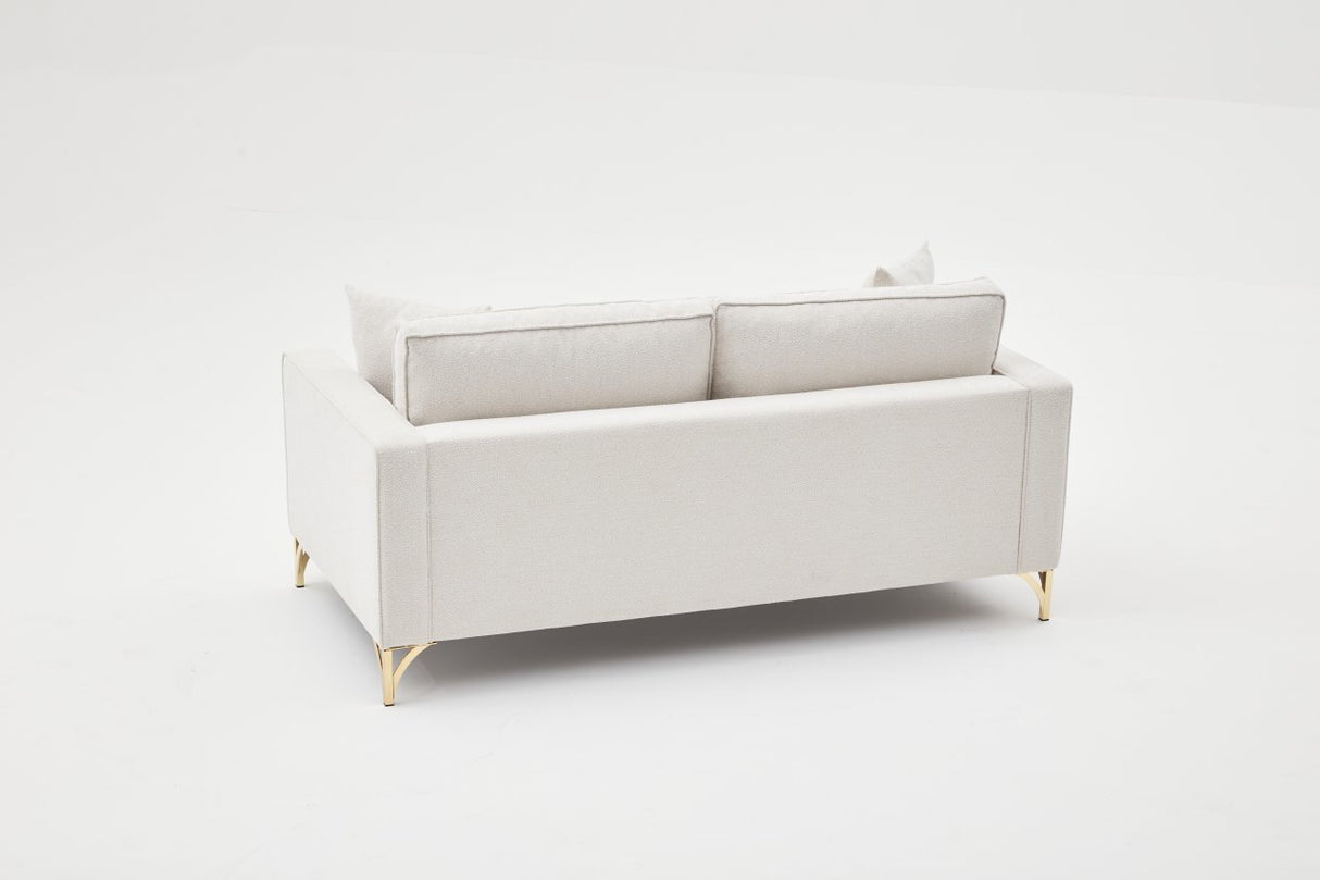 2-seater Bank Berlin cream gold