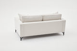 2-seater Bank Berlin cream black