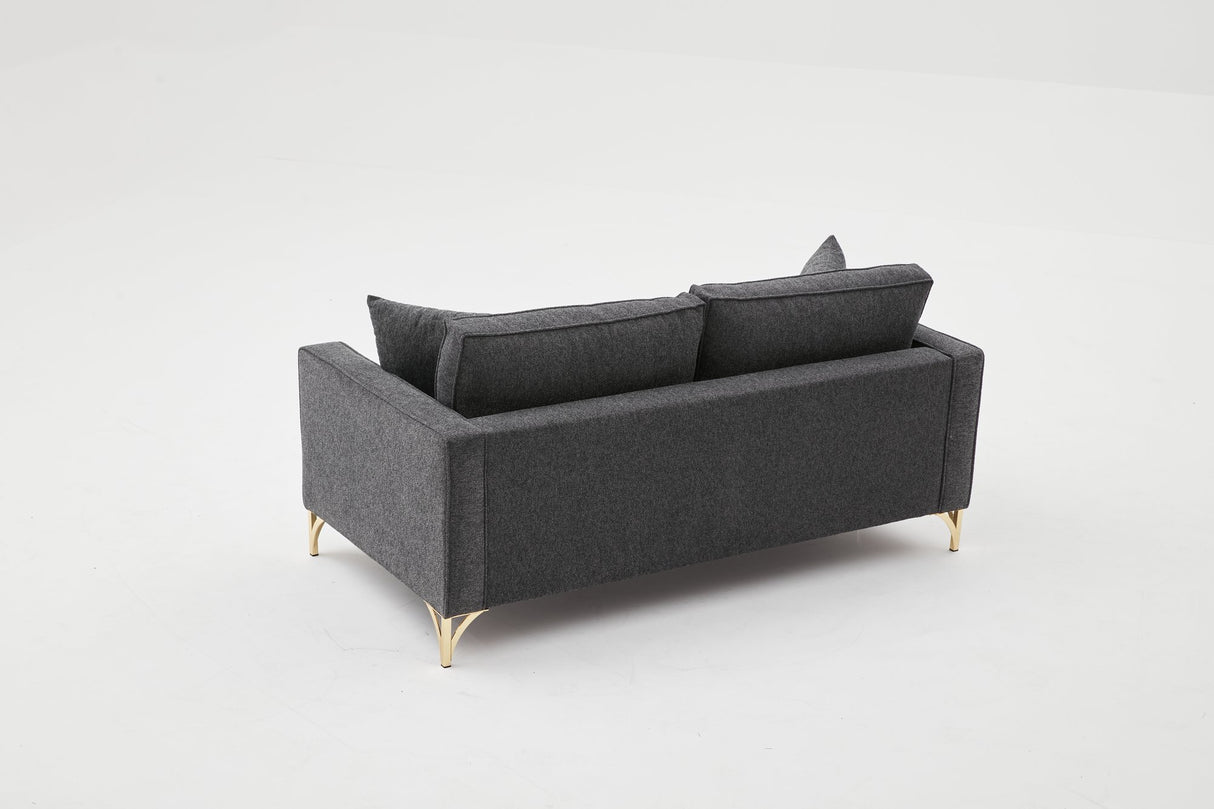 2-seater Bank Berlin Anthracite gold