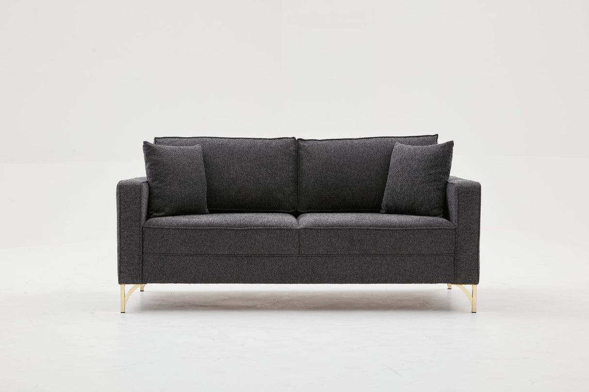 2-seater Bank Berlin Anthracite gold