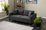 2-seater Bank Berlin Anthracite Black