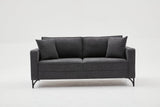 2-seater Bank Berlin Anthracite Black