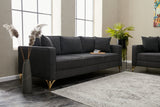 3-seater Bank Berlin Anthracite gold