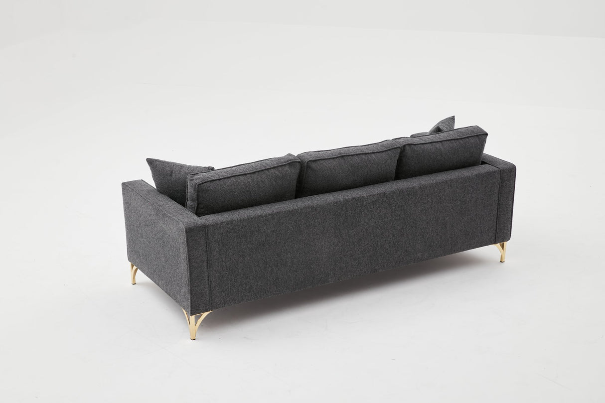 3-seater Bank Berlin Anthracite gold