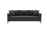 3-seater Bank Berlin Anthracite Black