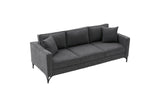 3-seater Bank Berlin Anthracite Black