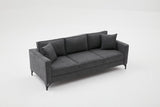 3-seater Bank Berlin Anthracite Black