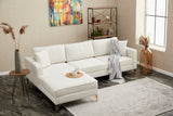 Corner sofa on the left Berlin cream gold