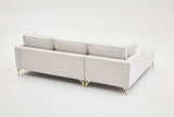 Corner sofa on the left Berlin cream gold