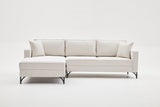 Corner sofa left Berlin cream black