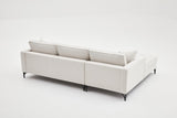 Corner sofa left Berlin cream black