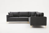 Corner sofa berlin anthracite gold