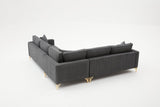 Corner sofa berlin anthracite gold