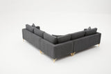 Corner sofa berlin anthracite gold