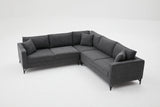 Corner sofa berlin anthracite black