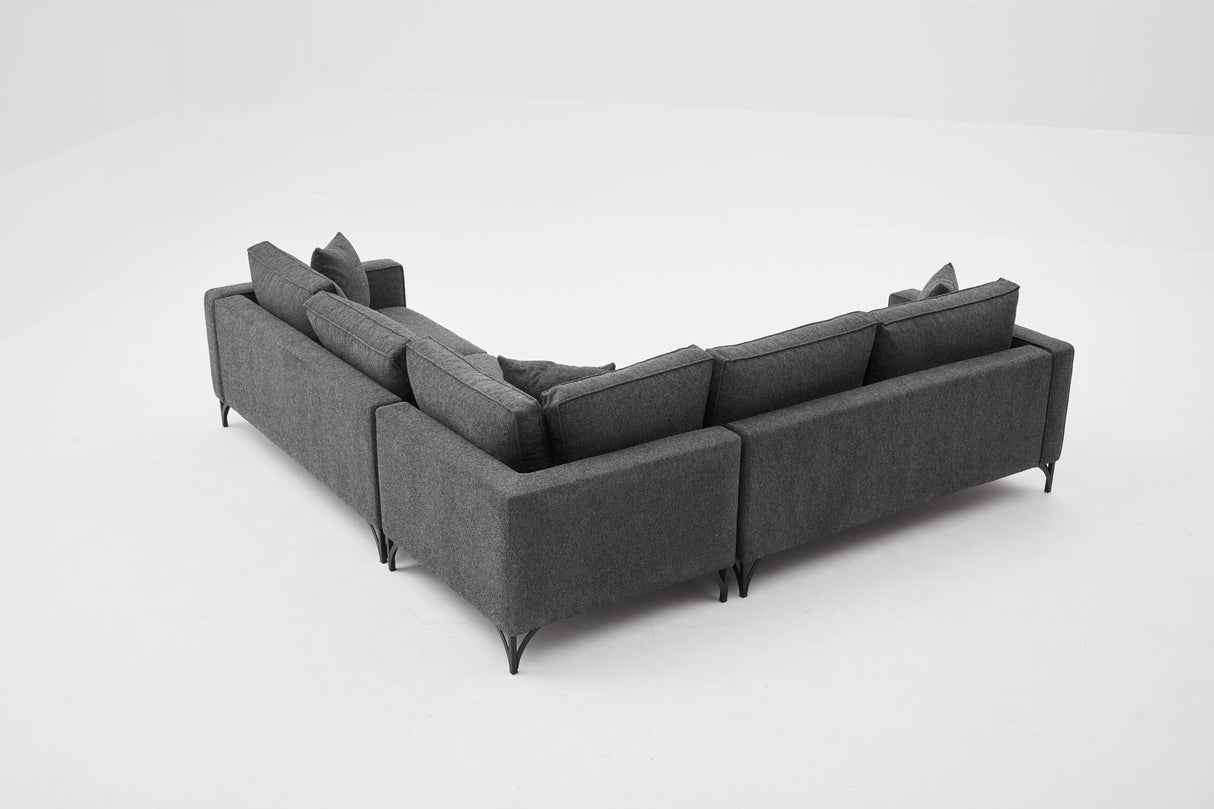 Corner sofa berlin anthracite black