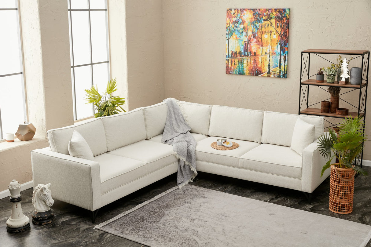 Corner sofa berlin cream black