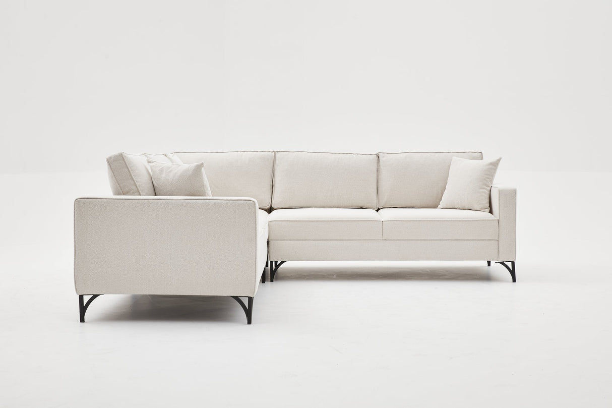 Corner sofa berlin cream black