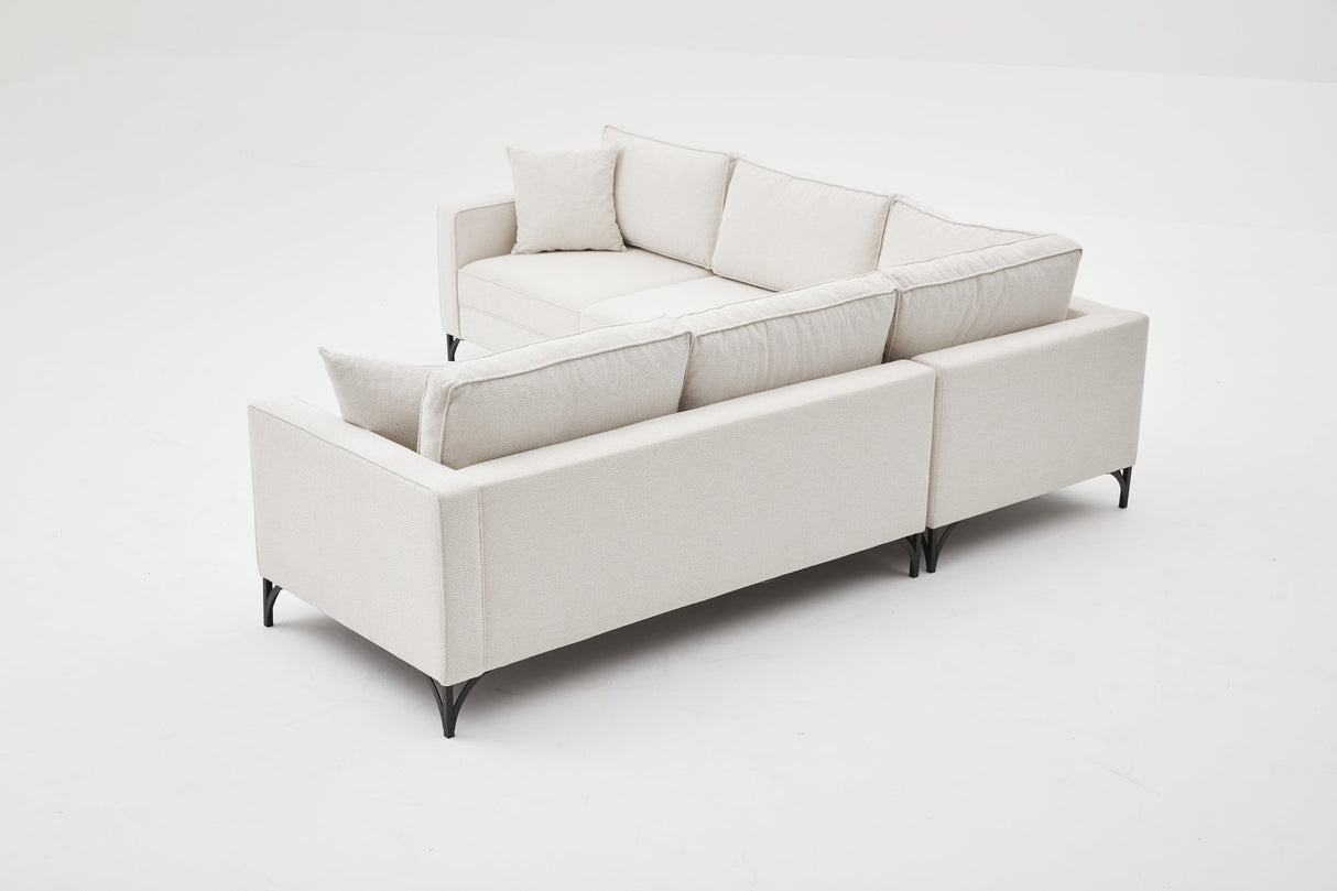 Corner sofa berlin cream black