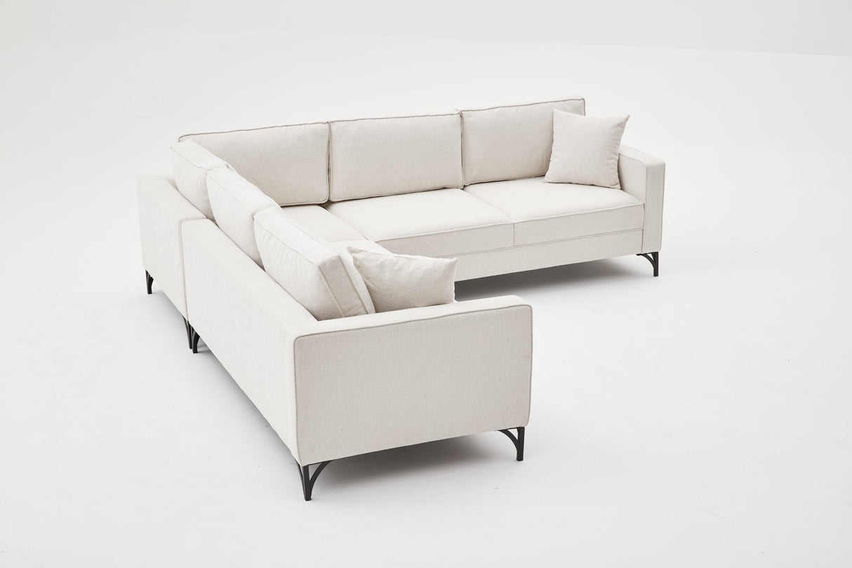 Corner sofa berlin cream black