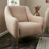 Armchair simena beige gold