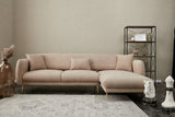 Corner sofa with sleep function on the right Simena Beige - Golden Poot