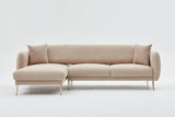 Corner sofa with sleeping function on the left Simena Beige - Golden Poot