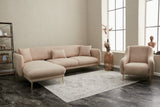 Corner sofa with sleeping function on the left Simena Beige - Golden Poot