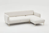 Corner sofa with sleeping function on the right Simena Crème - Golden Poot