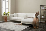 Corner sofa with sleeping function on the right Simena Crème - Golden Poot