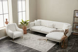 Corner sofa with sleeping function on the right Simena Crème - Golden Poot