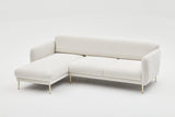 Corner sofa with sleeping function on the left Simena Crème - Golden Poot