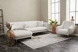 Corner sofa with sleeping function on the left Simena Crème - Golden Poot