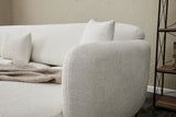 Corner sofa with sleeping function on the left Simena Crème - Golden Poot