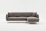 Corner sofa with sleeping function right Simena Gray - Golden Poot