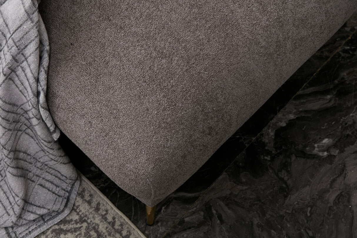 Corner sofa with sleeping function right Simena Gray - Golden Poot