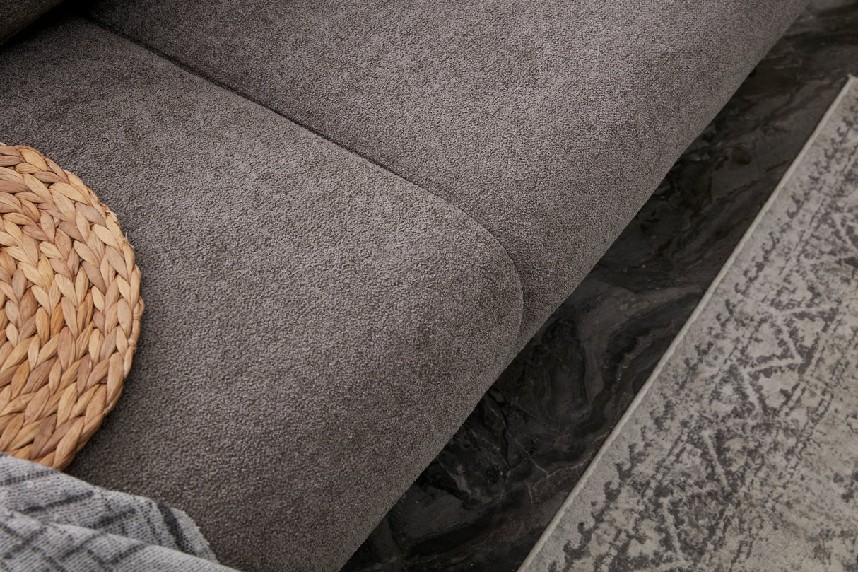 Corner sofa with sleeping function right Simena Gray - Golden Poot